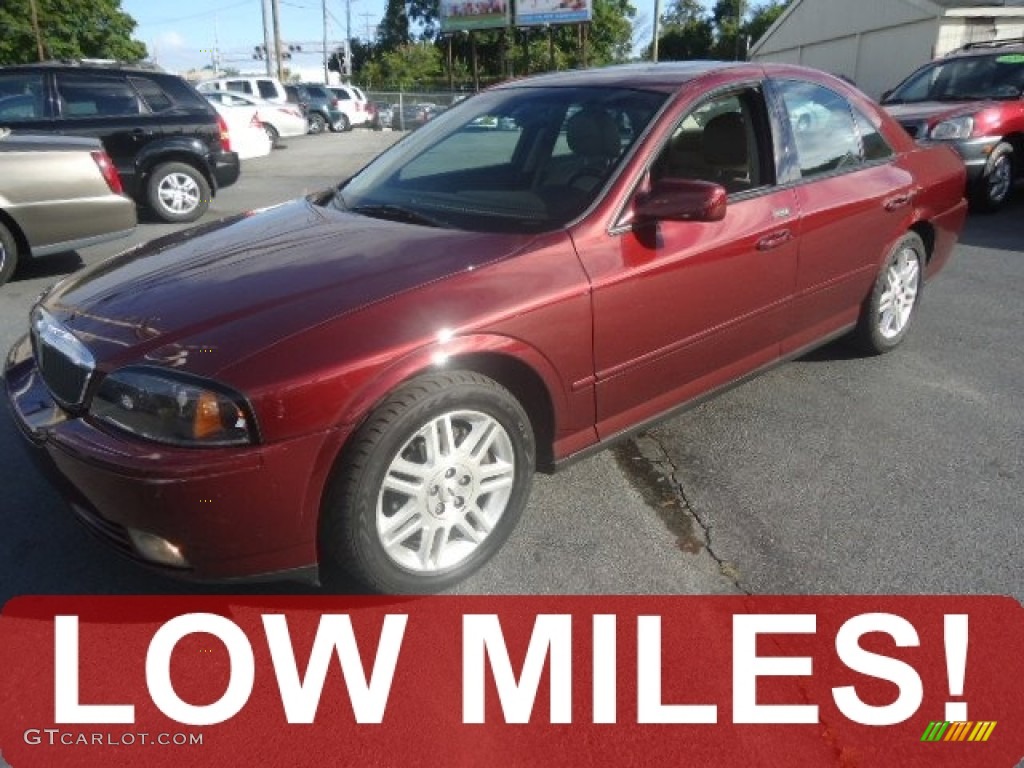 2003 LS V8 - Autumn Red Metallic / Espresso/Medium Light Stone photo #1