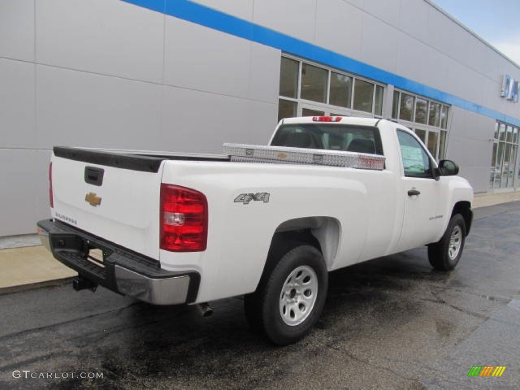 2013 Silverado 1500 Work Truck Regular Cab 4x4 - Summit White / Dark Titanium photo #4