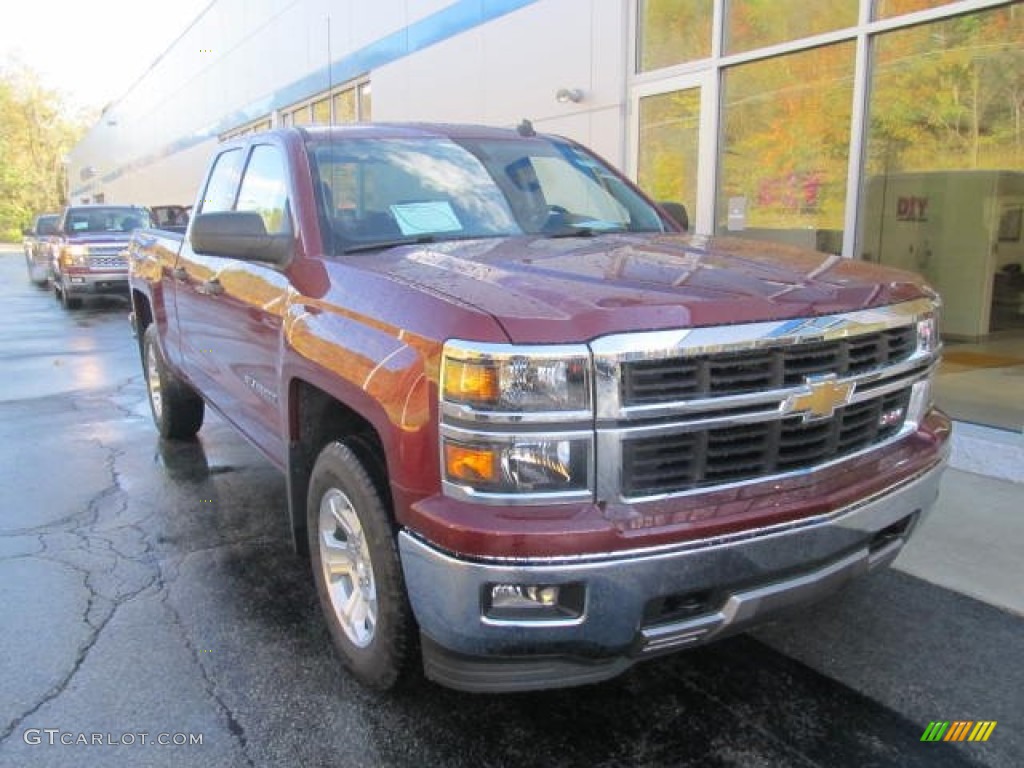 2014 Silverado 1500 LT Z71 Double Cab 4x4 - Deep Ruby Metallic / Jet Black photo #9