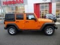 2013 Crush Orange Jeep Wrangler Unlimited Sport S 4x4  photo #12