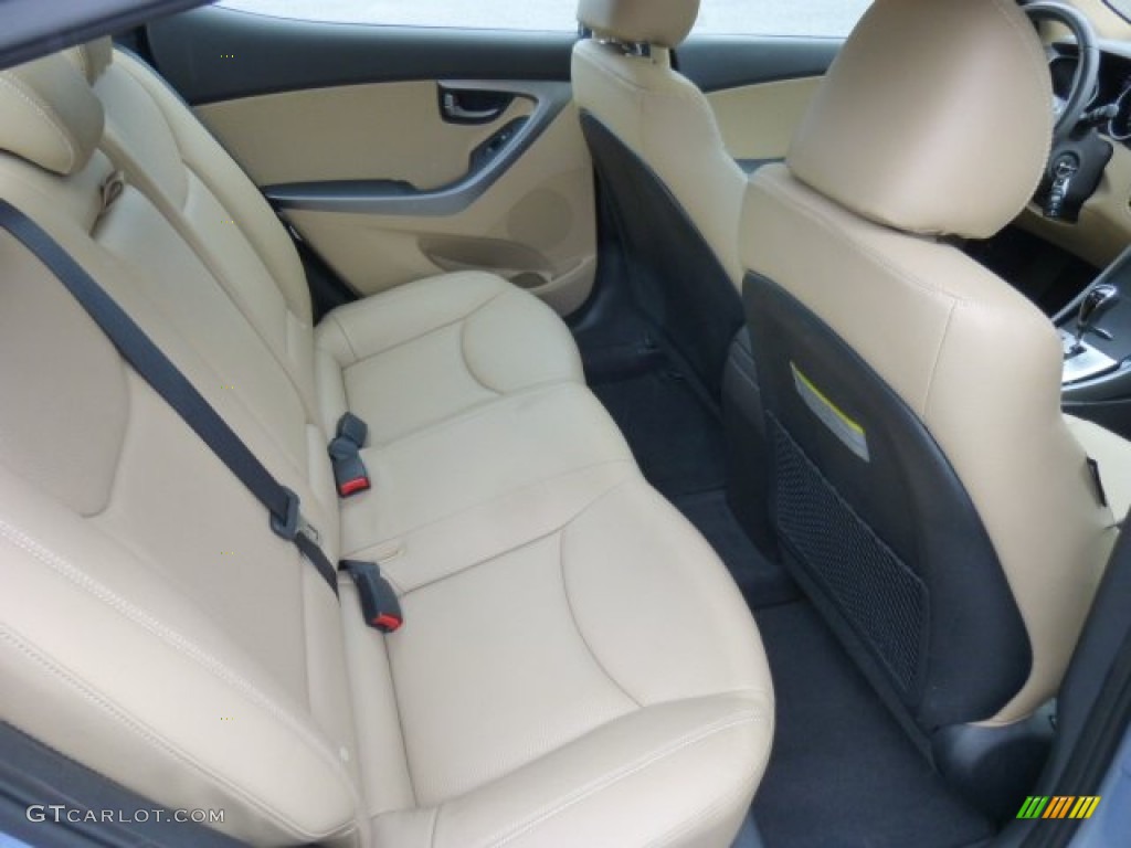 2012 Elantra Limited - Blue Sky Metallic / Beige photo #12