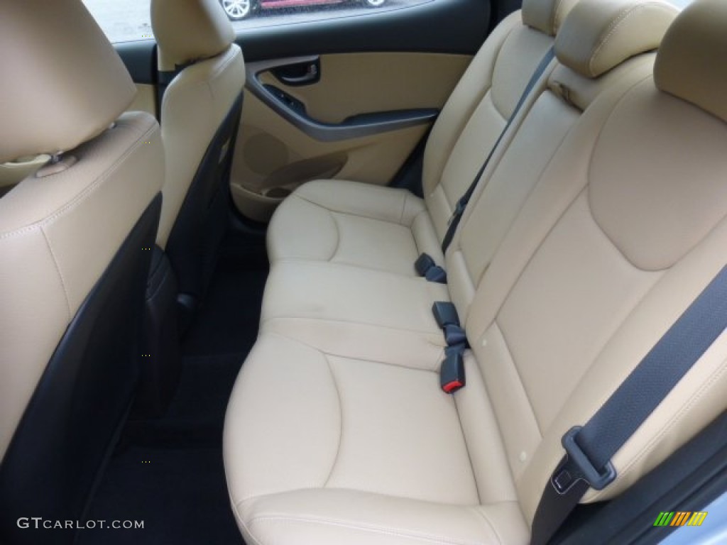 2012 Elantra Limited - Blue Sky Metallic / Beige photo #13