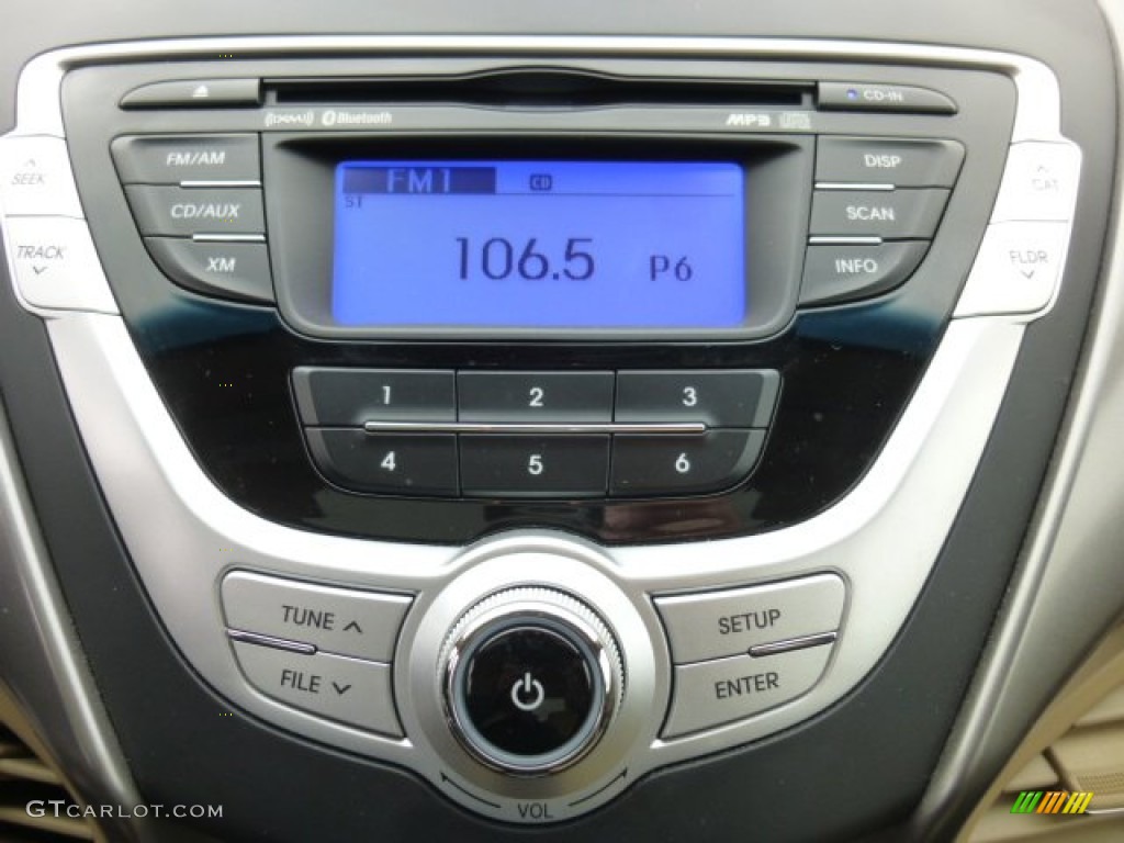 2012 Elantra Limited - Blue Sky Metallic / Beige photo #19