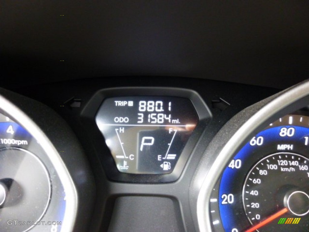 2012 Elantra Limited - Blue Sky Metallic / Beige photo #20