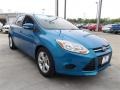 2014 Blue Candy Ford Focus SE Hatchback  photo #7