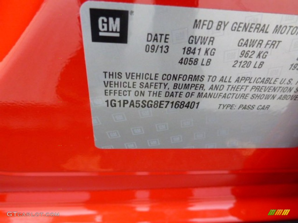 2014 Cruze LS - Red Hot / Jet Black/Medium Titanium photo #18
