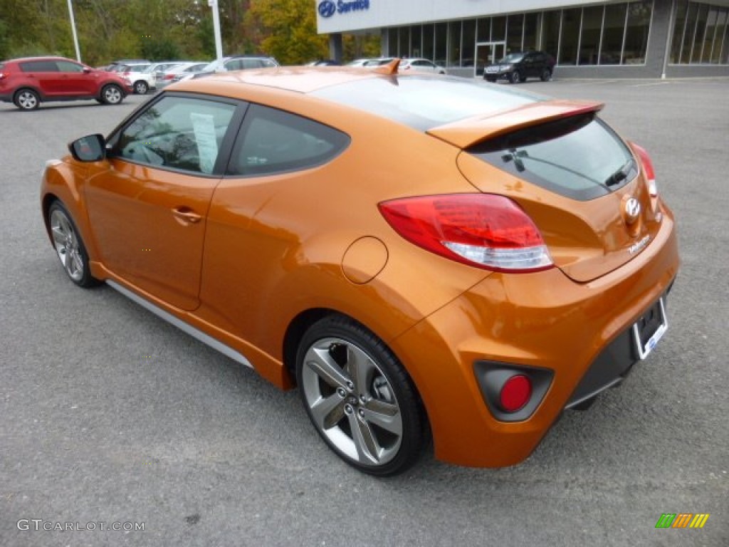 2013 Veloster Turbo - Vitamin C / Black photo #5