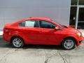 2014 Red Hot Chevrolet Sonic LT Sedan  photo #2