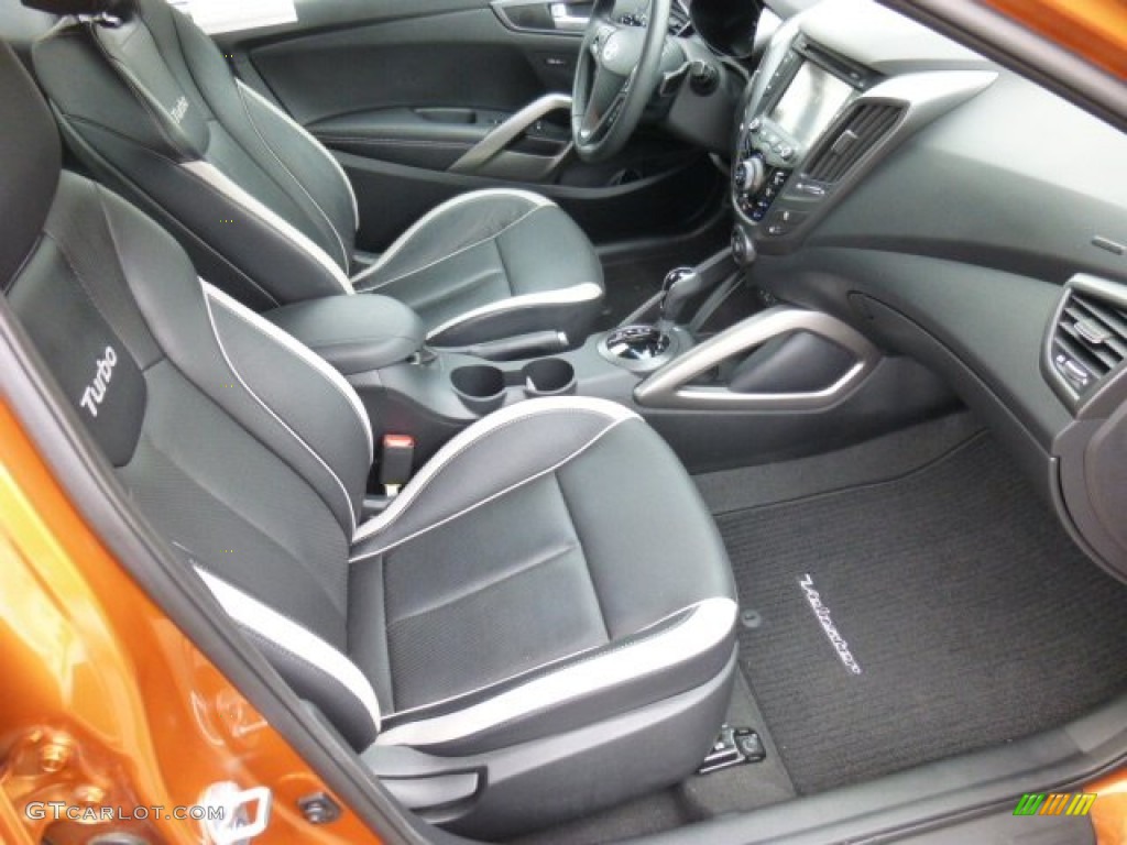 2013 Veloster Turbo - Vitamin C / Black photo #10