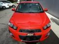 2014 Red Hot Chevrolet Sonic LT Sedan  photo #9