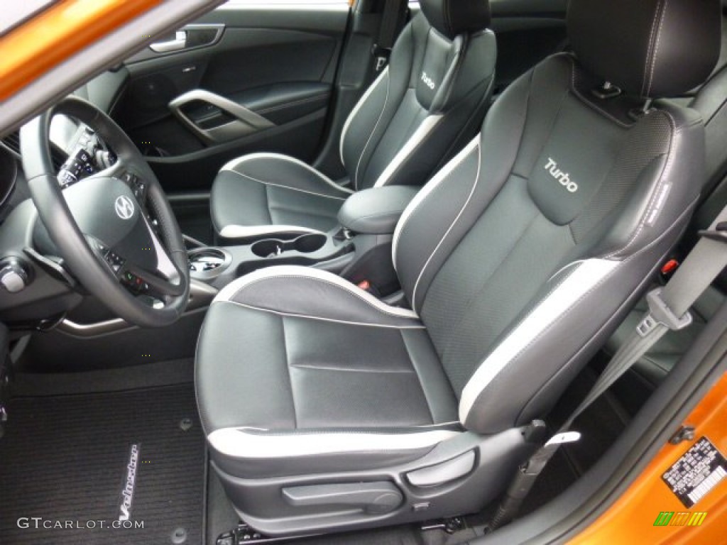 2013 Veloster Turbo - Vitamin C / Black photo #14