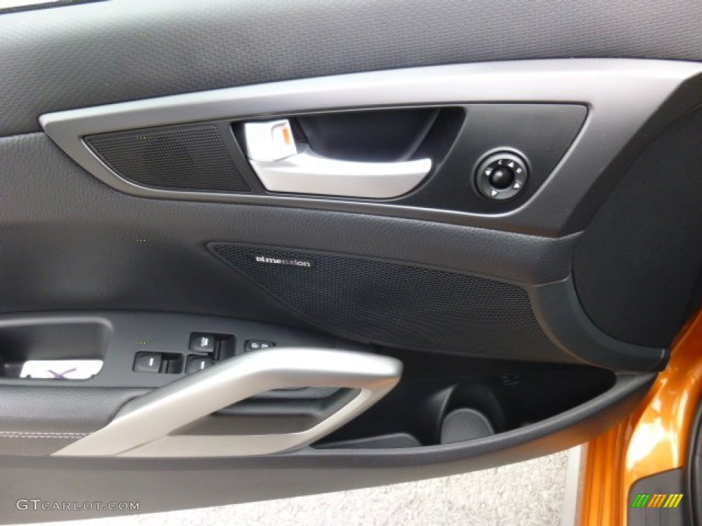 2013 Veloster Turbo - Vitamin C / Black photo #16