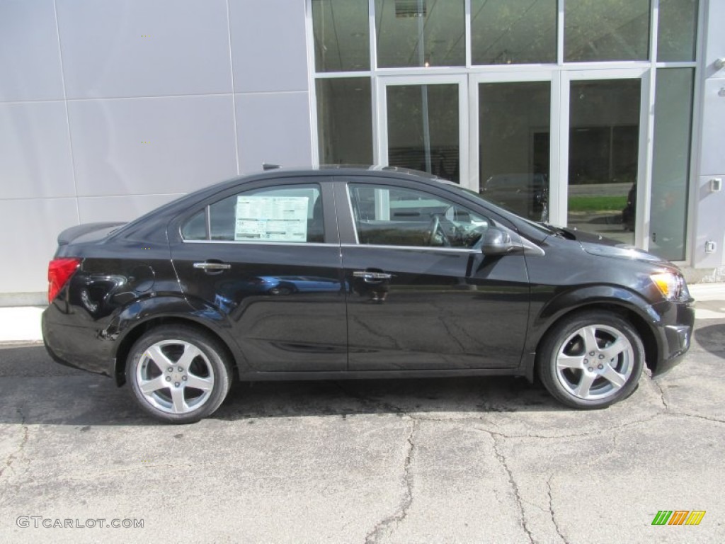 Black Granite Metallic 2014 Chevrolet Sonic LTZ Sedan Exterior Photo #86804349