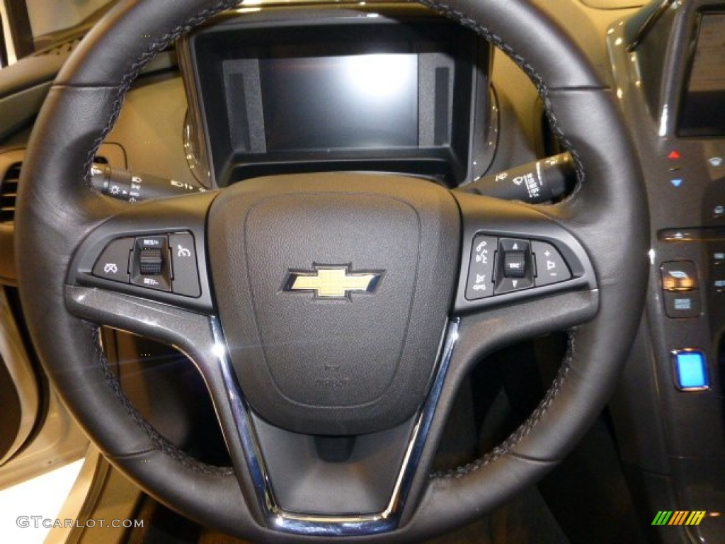 2014 Chevrolet Volt Standard Volt Model Jet Black/Dark Accents Steering Wheel Photo #86806389