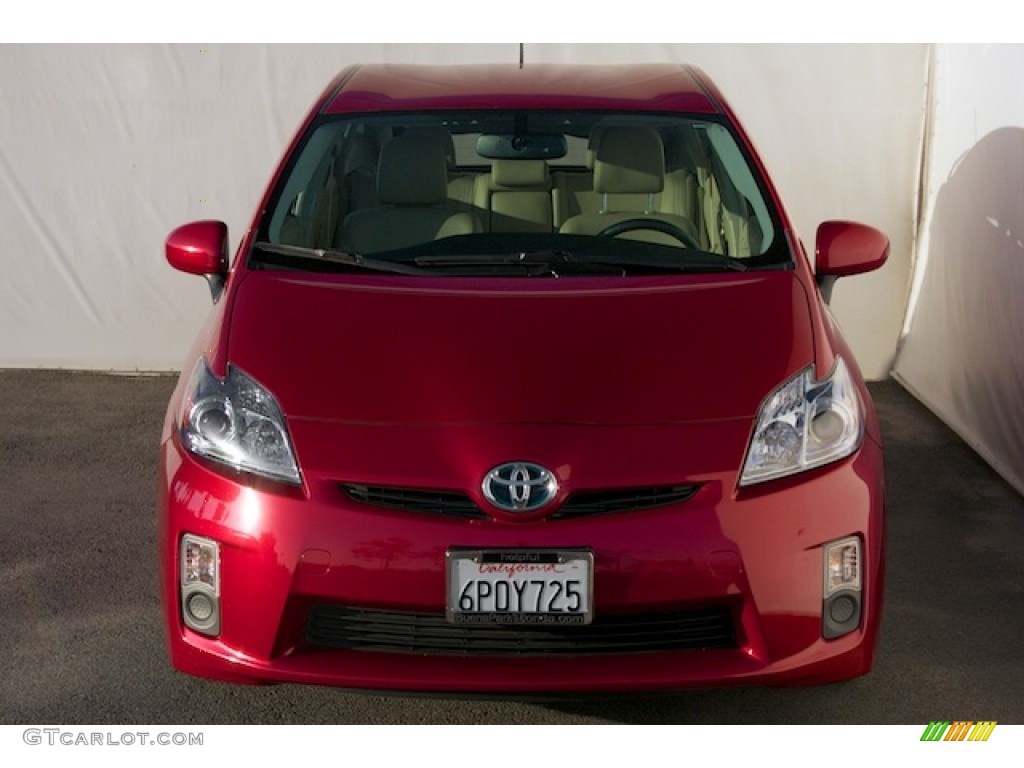 2011 Prius Hybrid IV - Barcelona Red Metallic / Bisque photo #8