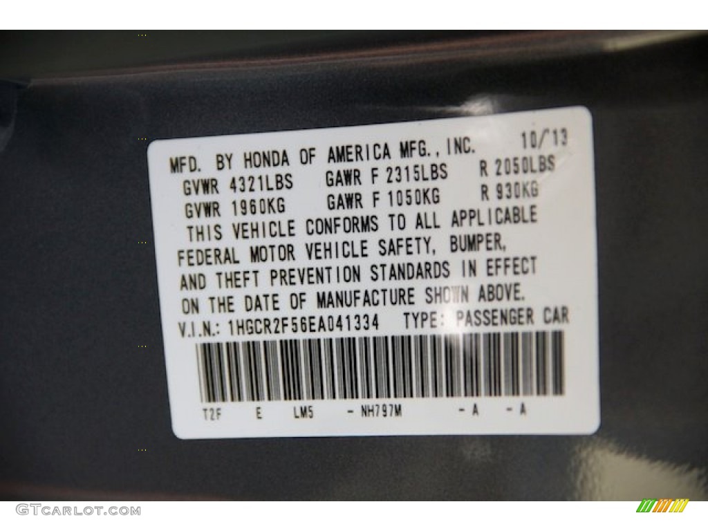 2014 Accord Sport Sedan - Modern Steel Metallic / Black photo #20