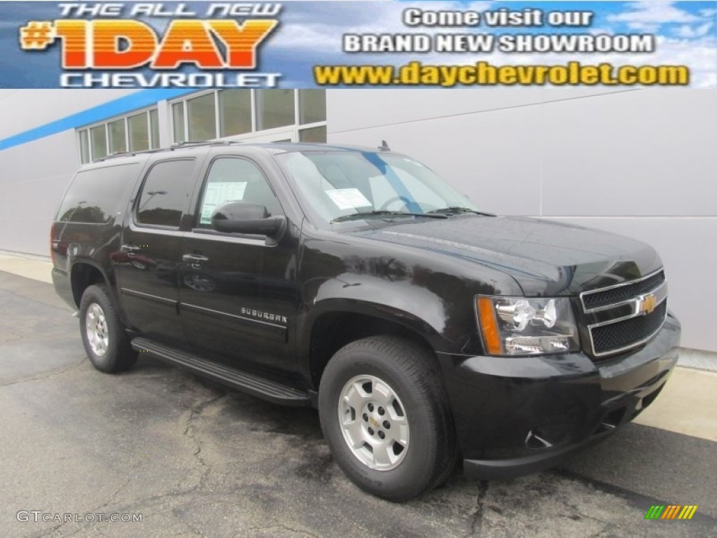 2014 Suburban LT 4x4 - Black / Ebony photo #1