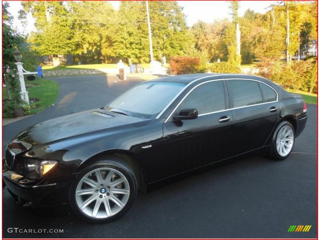 2006 7 Series 750Li Sedan - Black Sapphire Metallic / Black/Black photo #1