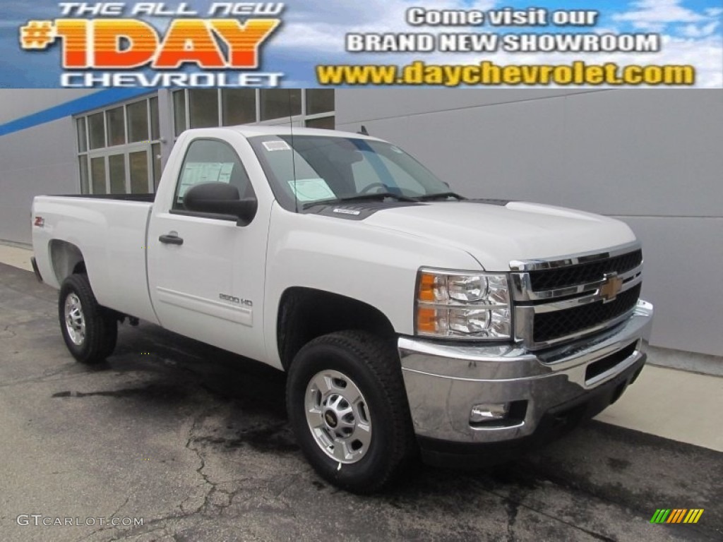 2014 Silverado 2500HD LT Regular Cab 4x4 - Summit White / Ebony photo #1