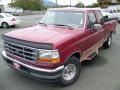 1995 Electric Currant Red Pearl Ford F150 Eddie Bauer Extended Cab  photo #1