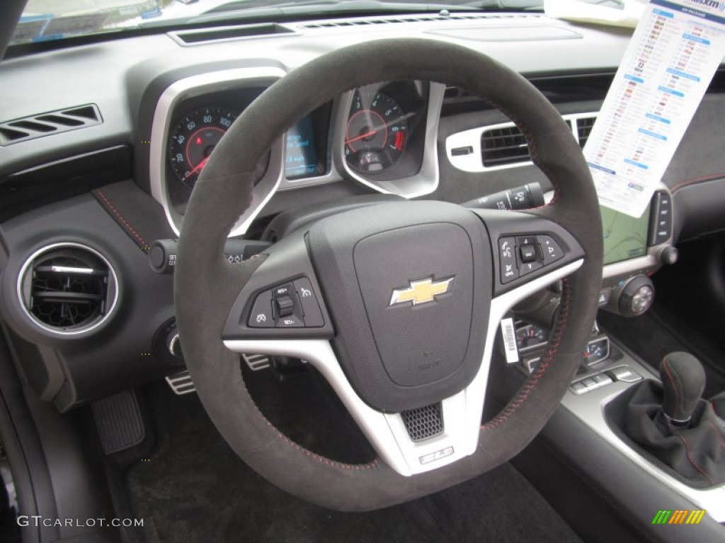 2013 Chevrolet Camaro ZL1 Convertible Black Steering Wheel Photo #86816909