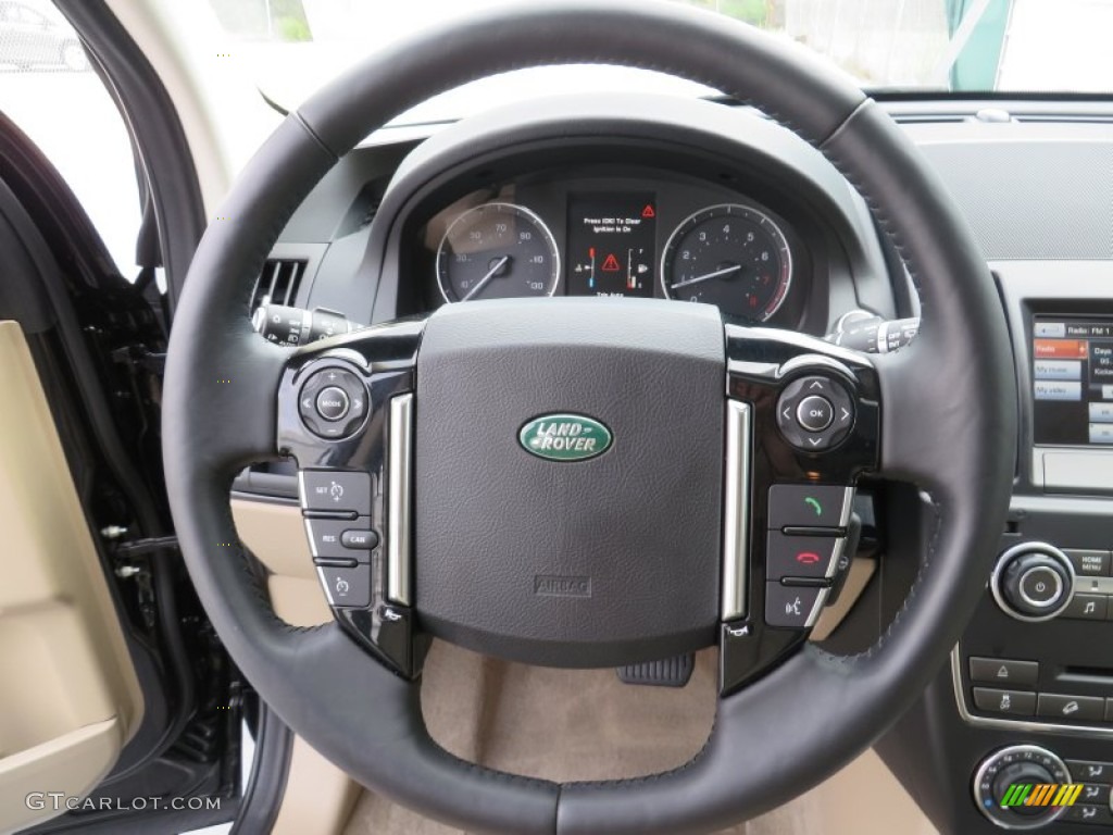 2013 Land Rover LR2 HSE Almond Steering Wheel Photo #86817124