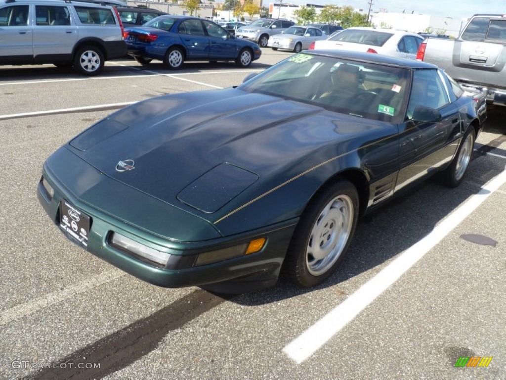 1992 Corvette Coupe - Polo Green Metallic / Tan photo #2