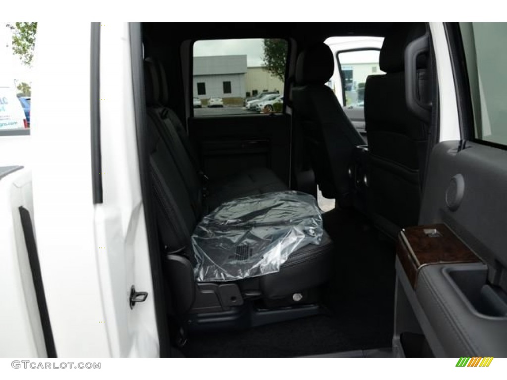 2014 F250 Super Duty Platinum Crew Cab 4x4 - Oxford White / Platinum Black Leather photo #17