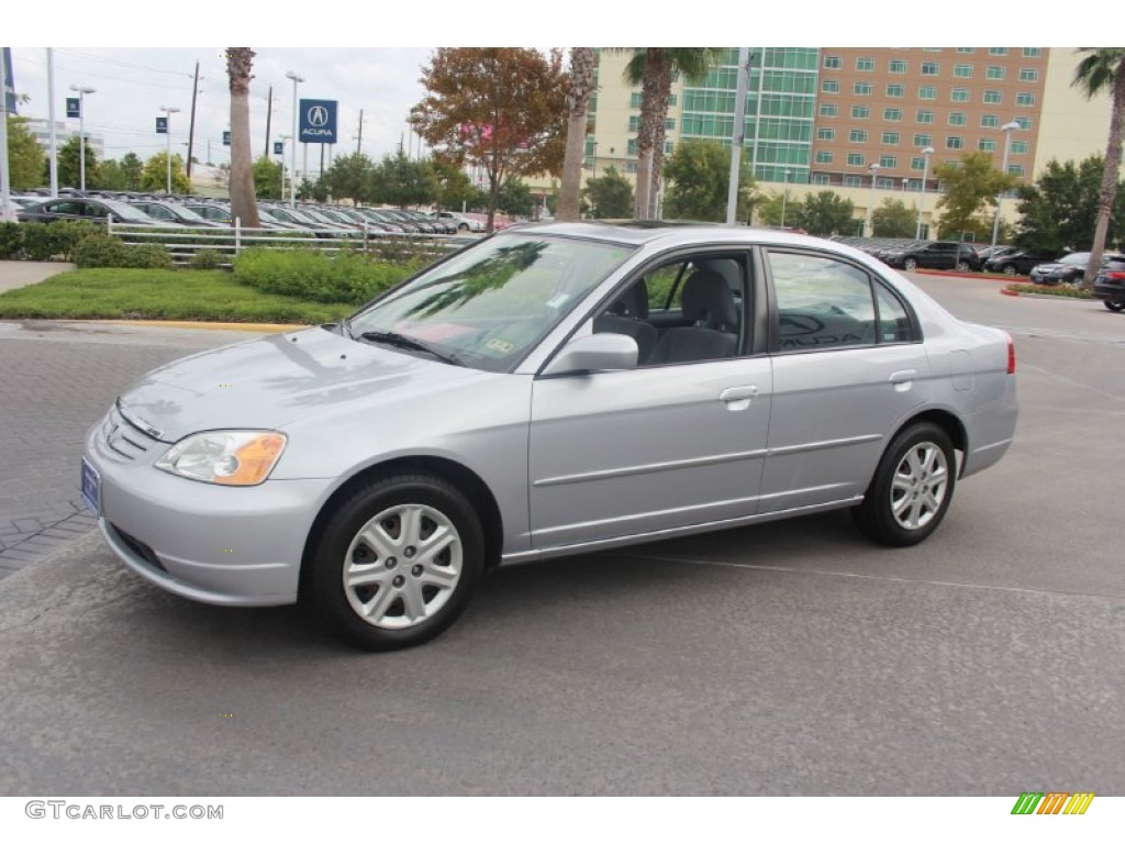 Satin Silver Metallic 2003 Honda Civic EX Sedan Exterior Photo #86820614