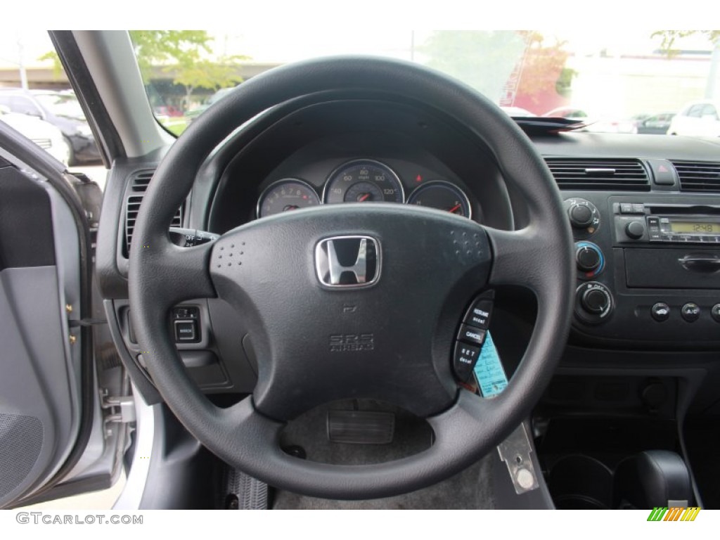 2003 Honda Civic EX Sedan Gray Steering Wheel Photo #86821109