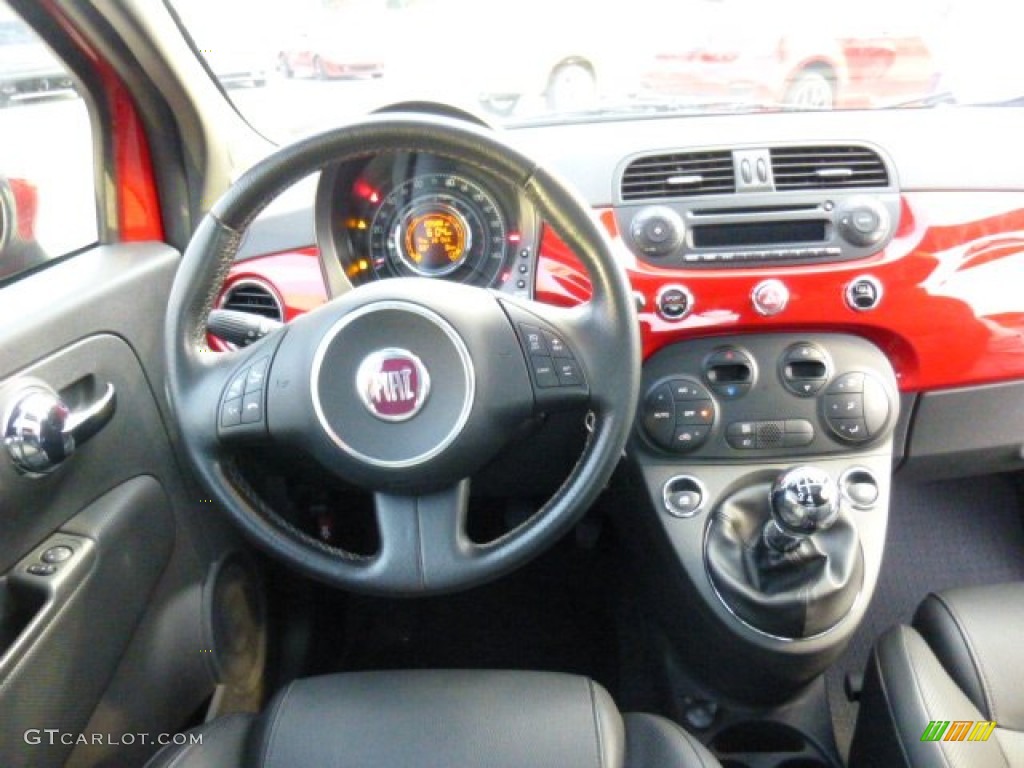 2012 Fiat 500 Sport Sport Tessuto Nero/Nero (Black/Black) Dashboard Photo #86821528