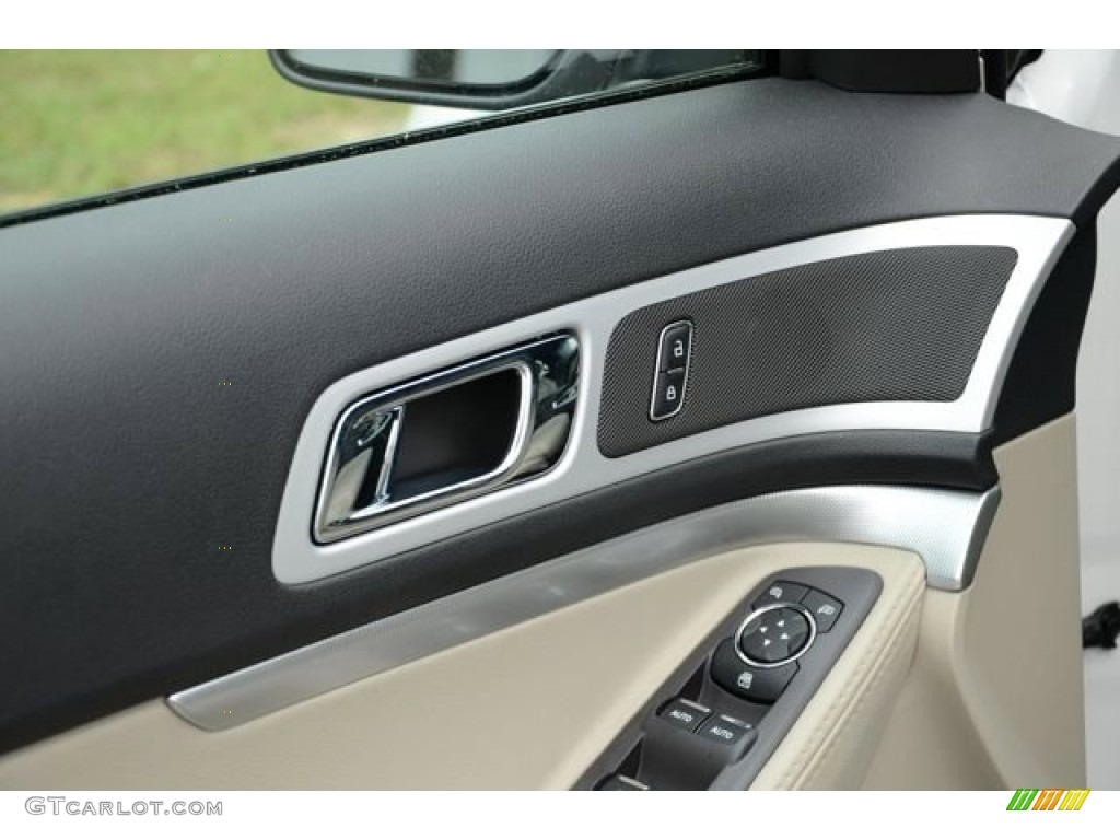 2014 Explorer XLT - Oxford White / Medium Light Stone photo #22