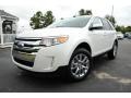 2013 White Platinum Tri-Coat Ford Edge SEL  photo #1