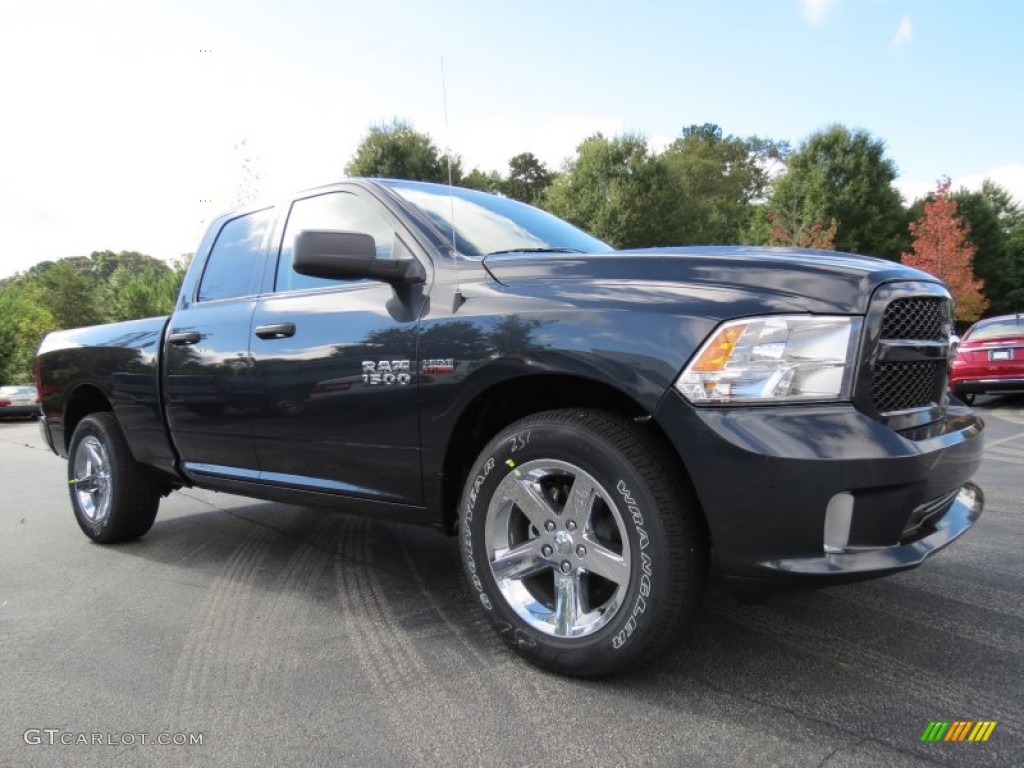 2014 1500 Express Quad Cab - Maximum Steel Metallic / Black/Diesel Gray photo #4