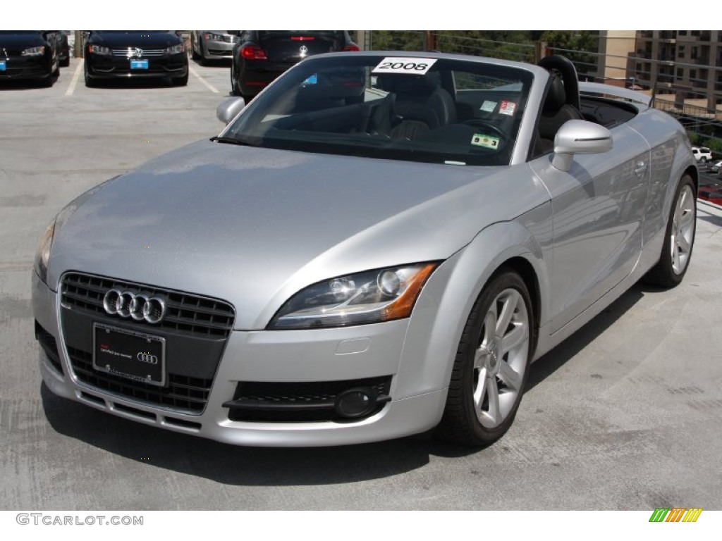 2008 TT 2.0T Roadster - Light Silver Metallic / Black photo #3