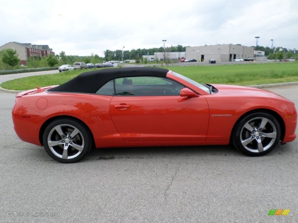 2012 Camaro SS/RS Convertible - Inferno Orange Metallic / Inferno Orange/Black photo #12