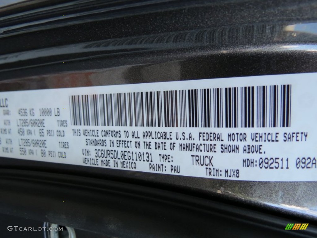 2014 2500 Big Horn Crew Cab 4x4 - Granite Crystal Metallic / Black/Diesel Gray photo #11