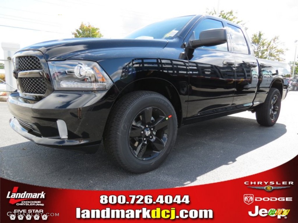 2014 1500 Express Quad Cab - Black / Black/Diesel Gray photo #1