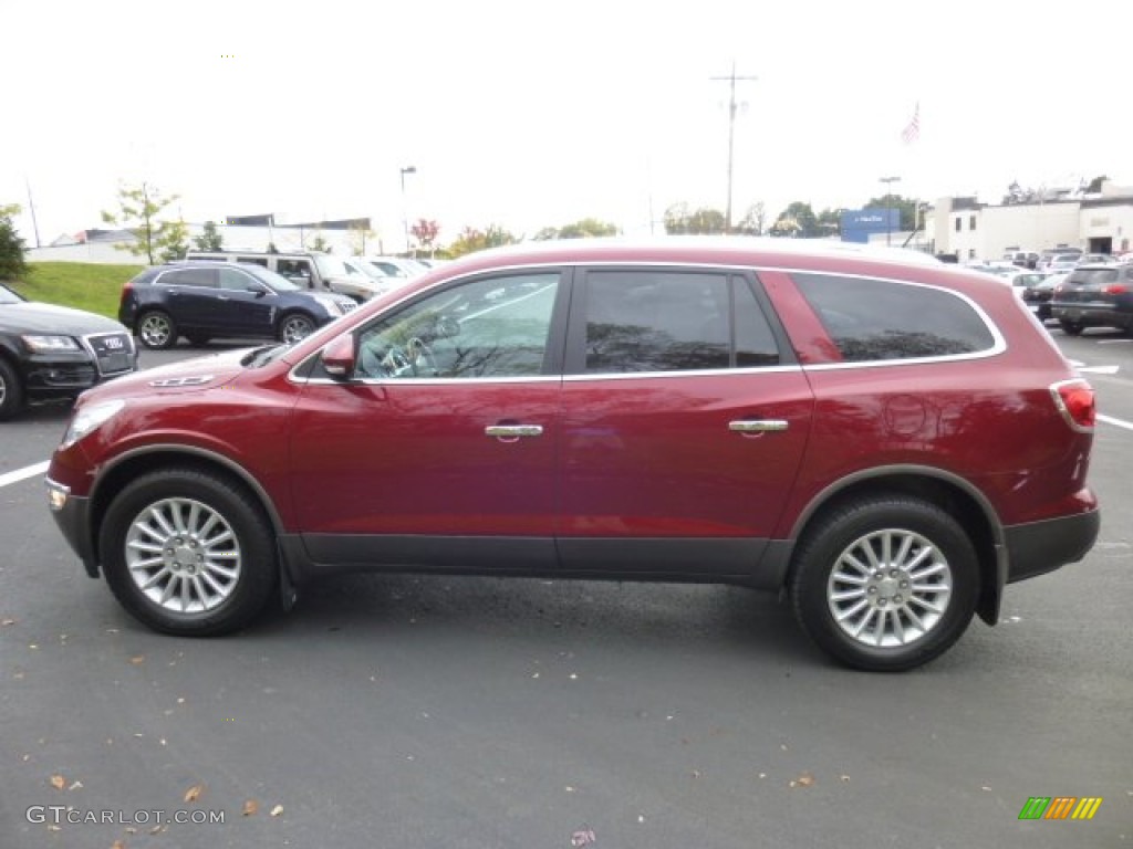 2011 Enclave CXL AWD - Red Jewel Tintcoat / Cashmere/Cocoa photo #4