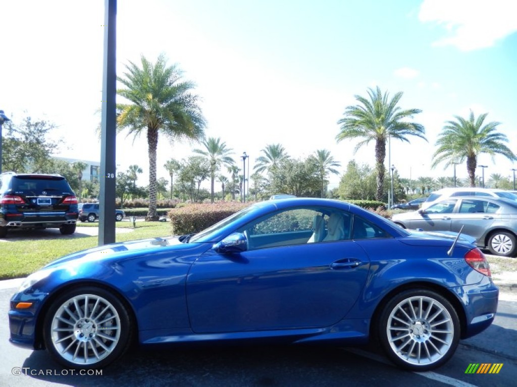 Orion Blue Metallic 2009 Mercedes-Benz SLK 350 Roadster Exterior Photo #86827175