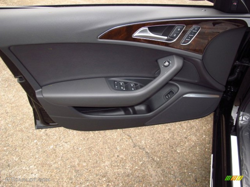 2014 Audi A6 2.0T quattro Sedan Black Door Panel Photo #86827595
