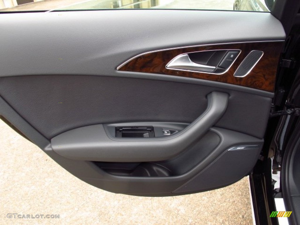 2014 Audi A6 2.0T quattro Sedan Black Door Panel Photo #86827640