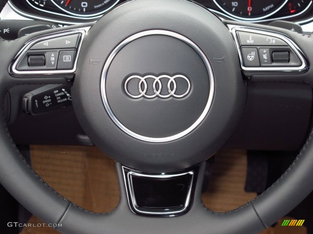 2014 Audi A6 2.0T quattro Sedan Black Steering Wheel Photo #86827754