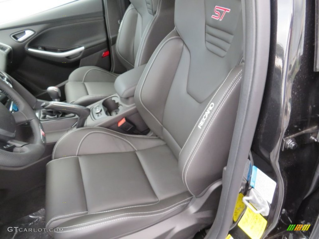 ST Charcoal Black Recaro Sport Seats Interior 2014 Ford Focus ST Hatchback Photo #86829191