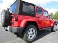 Flame Red 2014 Jeep Wrangler Unlimited Sahara 4x4 Exterior
