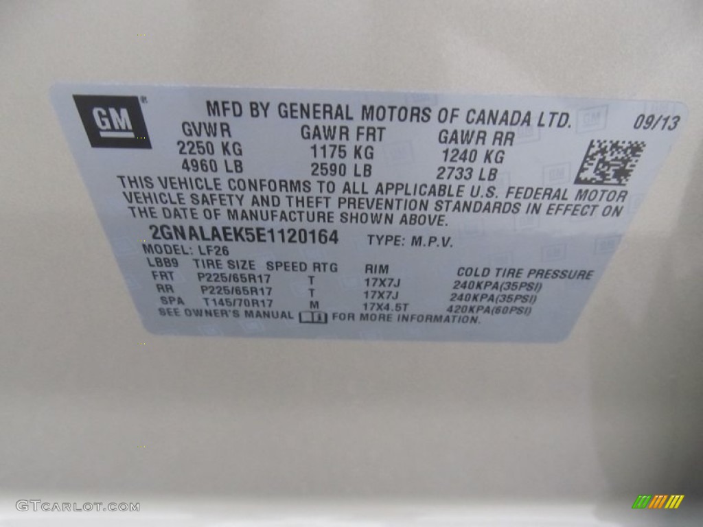 2014 Equinox LS - Champagne Silver Metallic / Jet Black photo #19