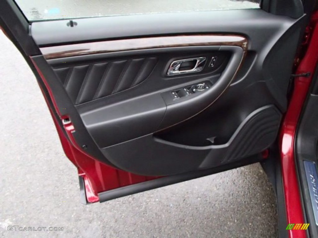 2014 Ford Taurus Limited AWD Charcoal Black Door Panel Photo #86836580