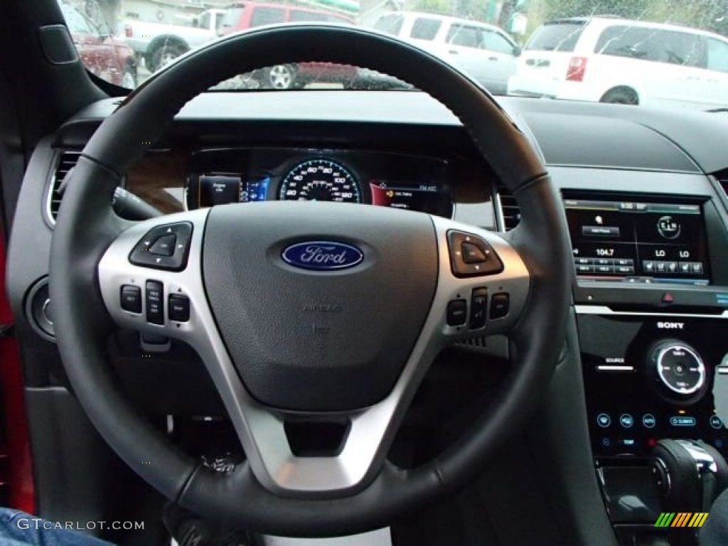 2014 Ford Taurus Limited AWD Charcoal Black Steering Wheel Photo #86836784