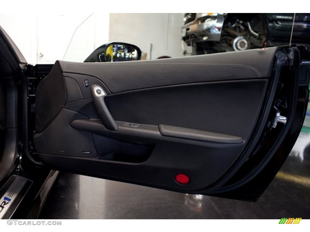 2010 Chevrolet Corvette ZR1 Ebony Black Door Panel Photo #86836943