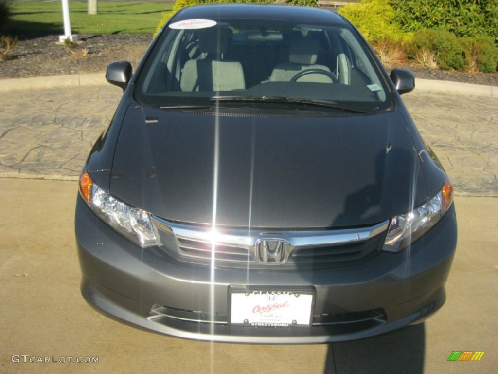 2012 Civic HF Sedan - Polished Metal Metallic / Gray photo #2